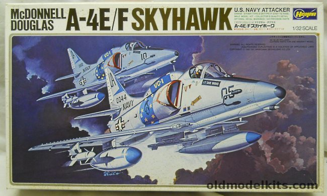 Hasegawa 1/32 McDonnell Douglas A-4E/F Skyhawk - A-4E or A-4F - US Navy VC-1 / USN Blue Angels Acrobatic Team / Israeli Air Force, S2 plastic model kit